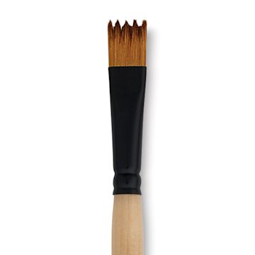 Open in modal - Dynasty Black Gold Brush - Wave, Short Handle, Size 12 close up
