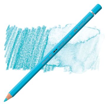 Open in modal - Faber-Castell Albrecht Durer Watercolor Pencil - Light Cobalt Turquoise pencil and swatch