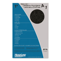 Headline Vinyl Letters and Numbers – 1” Letters and Numbers, Helvetica, Black