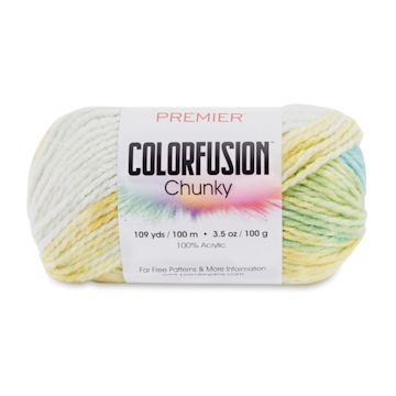 Open in modal - Premier Yarn Colorfusion Chunky Yarn - Springtime, 109 yards