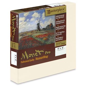 Open in modal - Masterpiece Monet Pro Linen Canvas - 6" x 6", Oil Primed