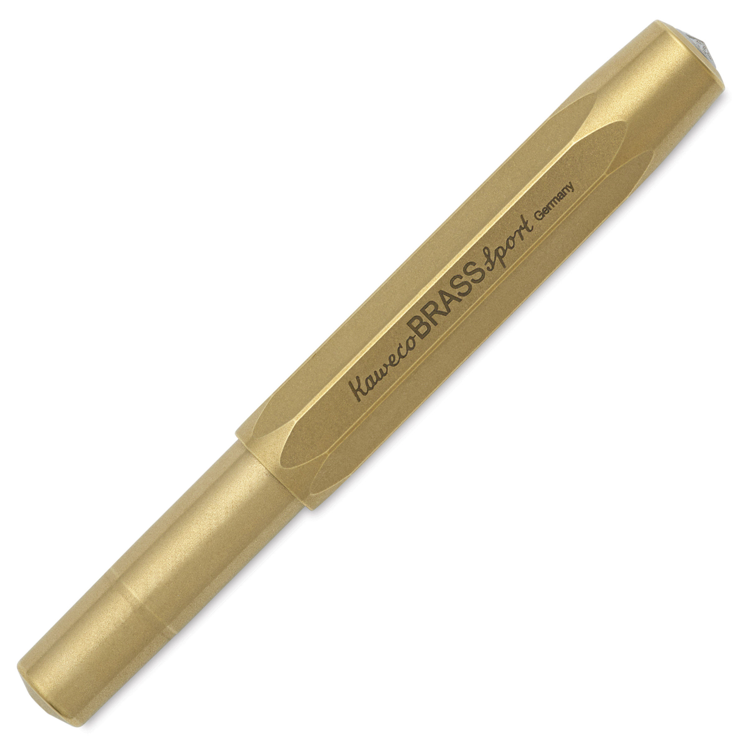 Kaweco Brass Sport Fountain Pen - Extra Fine Nib, Blue Ink | BLICK