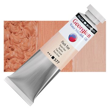 Open in modal - Georgian Water Mixable Oil - Peach Pink, 37 ml tube and swatch