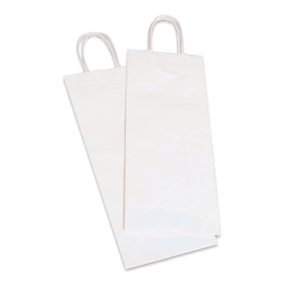American Crafts Kraft Bags - White, Wine, Package of 6, 13-1/4"H x 5-1/4"W x 3-1/4"D (Two bags, Flat)