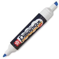 Sakura Permapaque Opaque Paint Marker - Dual point Blue marker shown with both sides uncapped