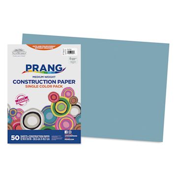 Open in modal - Pacon Sunworks Construction Paper - Sky Blue, 12" x 18", Pkg of 50 Sheets