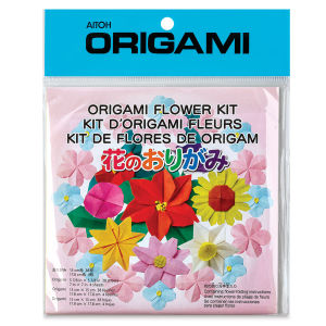 Aitoh Origami Kit - Flowers (Front of packaging)
