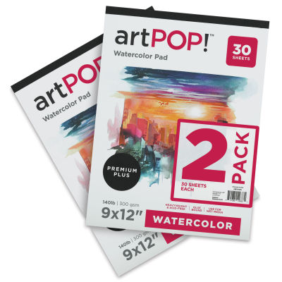 artPOP! Watercolor Pads - 9" x 12", 30 sheets, Pkg of 2