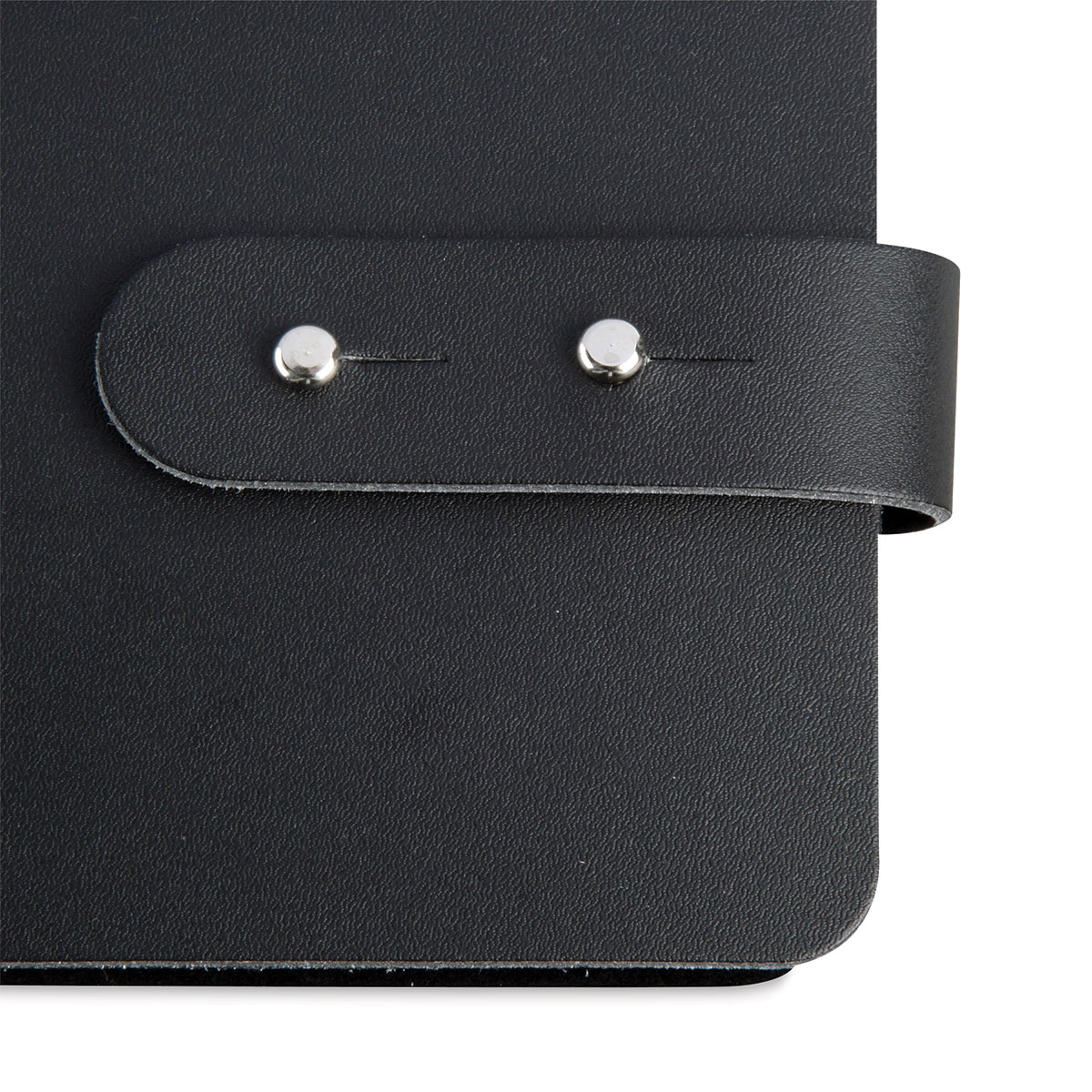 Prat Leather Spiral Presentation Book - 11 x 8 1/2, Double Tab Closure,  Black, Portrait