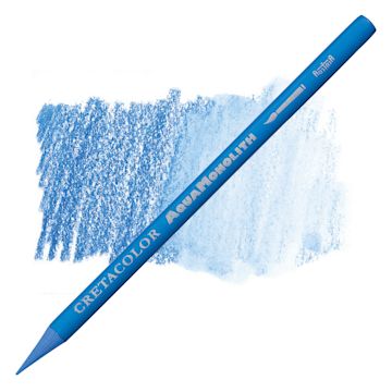 Open in modal - Cretacolor Aqua Monolith Woodless Watercolor Pencil - Delft Blue pencil and swatch