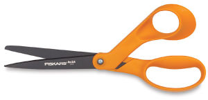 Fiskars Non-Stick Scissors - shown horizontally and slightly open to show non-stick blade 