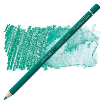 Open in modal - Faber-Castell Albrecht Durer Watercolor Pencil - Phthalo Green pencil and swatch