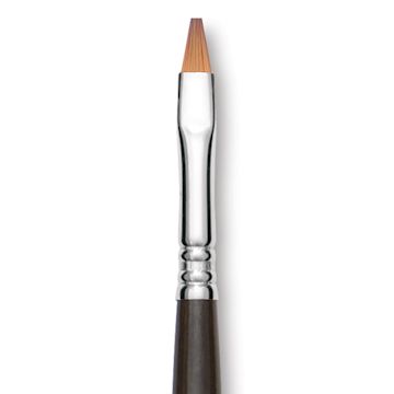 Open in modal - Escoda Prado Tame Synthetic Brush - Bright, Long Handle, Size 6 (Close-up of brush)