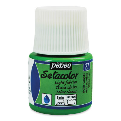Pebeo Setacolor Fabric Paint - Light Green, Light Fabric, 45 ml bottle