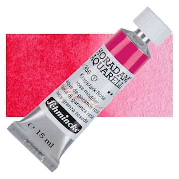 Open in modal - Schmincke Horadam Aquarell Watercolor - Rose Madder, 15 ml tube and swatch