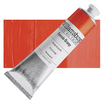 Open in modal - Williamsburg Oil - Pyrrole Orange, 150 ml tube and swatch