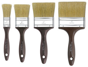 Princeton Natural Bristle Gesso Series 5450 Brushes - each size shown upright for comparison