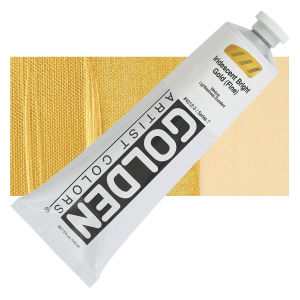 Golden Heavy Body Artist Acrylics - Iridescent Bright Gold (Fine), 5 oz tube