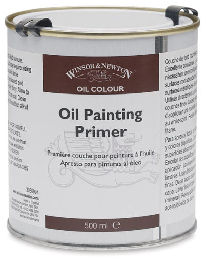 Winsor & Newton Oil Painting Primer - Front of 500 ml can
