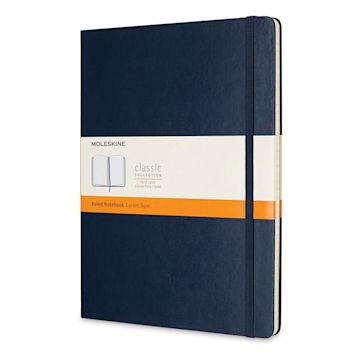 Open in modal - Moleskine Classic Hardcover Notebook - Sapphire Blue, Ruled, 9-3/4" x 7-1/2"