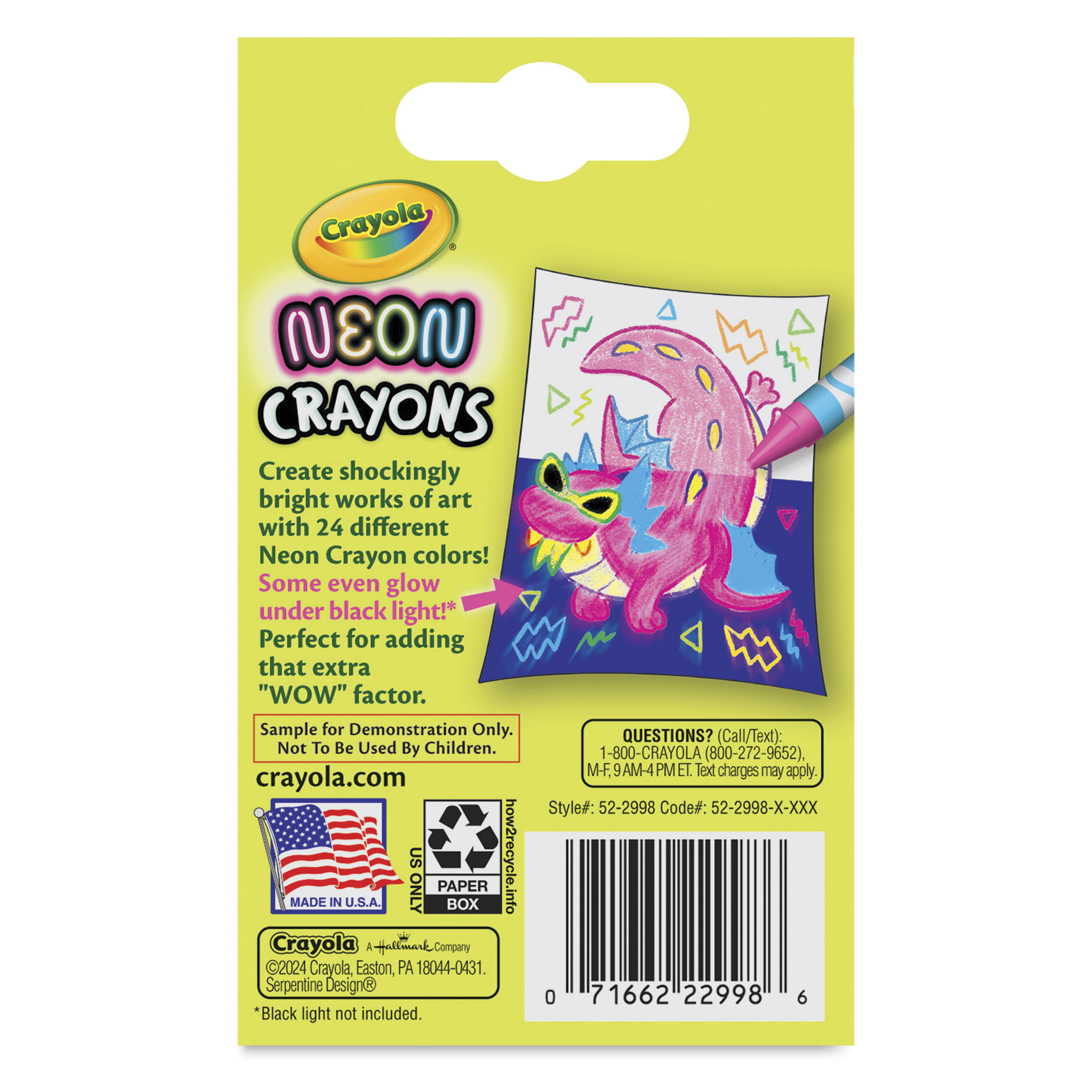 Crayola Neon Crayons - Glow Colors, Set of 24 | BLICK Art