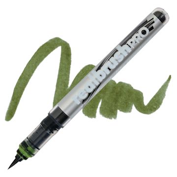 Open in modal - Karin Realbrush Pro Marker - Olive Green, swatch and marker