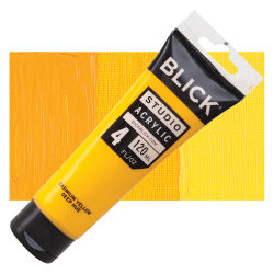 Blick Studio Acrylics - Cadmium Yellow Deep Hue, 4 oz tube