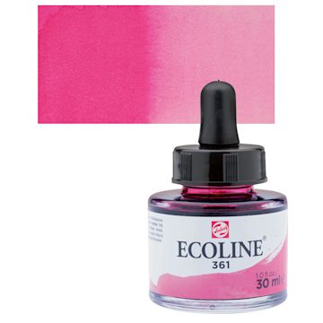 Open in modal - Ecoline Liquid Watercolor with Dropper - Light Rose, 30 ml jar and swatch