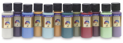 Chroma's Jo Sonja Potting Shed Collection - 12 pc set of 2 oz bottles shown in row