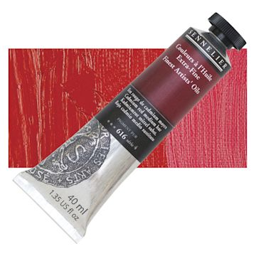 Open in modal - Sennelier Artists' Extra Fine Oil Paint - Cadmium Red Medium Hue, 40 ml tube and swatch