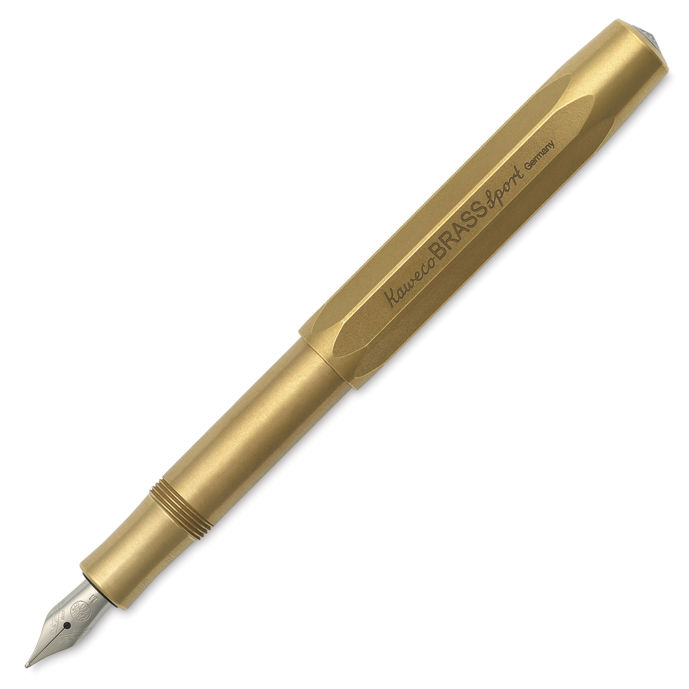Kaweco Brass Sport Fountain Pen - Medium Nib, Blue Ink | BLICK Art