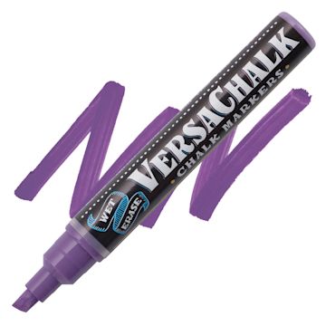 Open in modal - VersaChalk Wet Erase Liquid Chalk Marker - Classic Purple Grape, 5 mm, swatch and marker