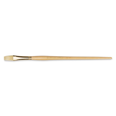 Raphael Extra White Bristle Brush - Flat, Long Handle, Size 16