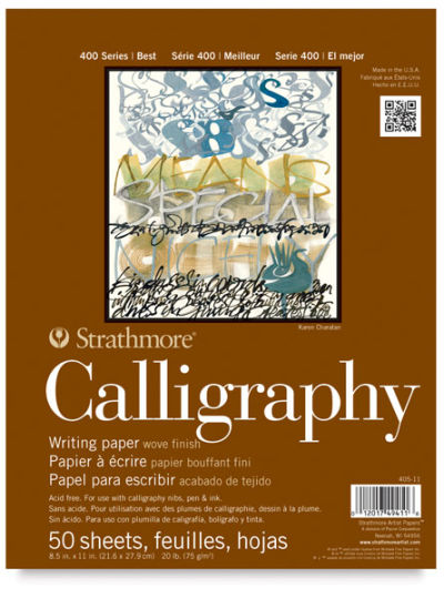 Strathmore 400 Series Calligraphy Pad - Top cover of pad shown

