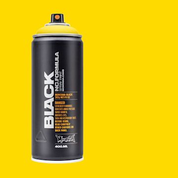 Open in modal - Montana Black Spray Paint - Power Yellow, 400 ml can with swatch