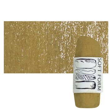 Open in modal - Townsend Artists' Soft Form Pastel - Raw Sienna Dark 007D pastel and swatch