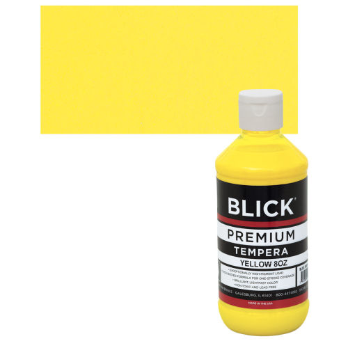 Blick Premium Grade Tempera - Black, 8 oz bottle