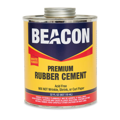 Beacon Artist Quality Rubber Cement - Front of 32 oz can