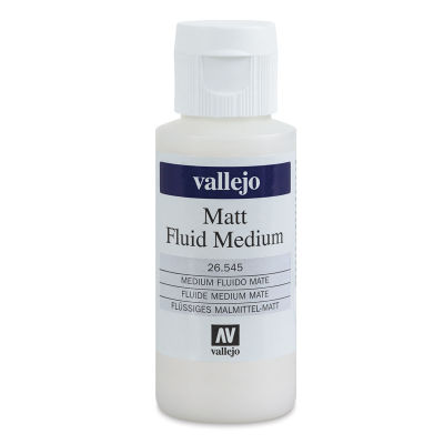 Vallejo Acrylic Fluid Medium - Front of 60 ml Matte Finish Medium bottle
