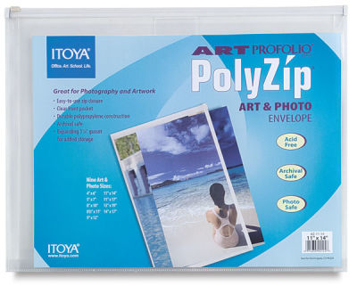Itoya Art Profolio PolyZip Envelope - Front of 11" x 14" package shown