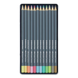 Faber Castell Goldfaber Aqua Watercolor Pencil - Set of 12, Pastels (set contents)