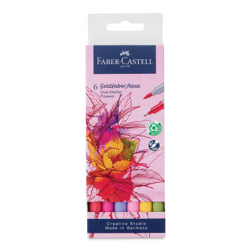 Faber-Castell Goldfaber Aqua Dual Markers - Flowers, Set of 6