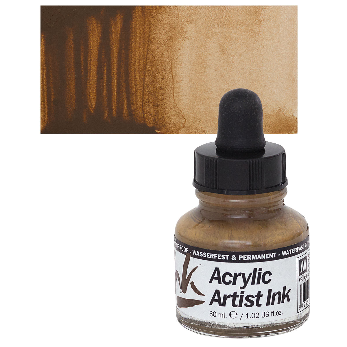 Vallejo Acrylic Artist Ink Umber, 30 ml BLICK Art Materials