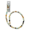 John Bead Semi-Precious Beads - Amazonite, 8 mm, Strand