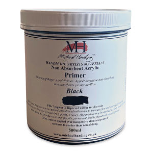 Michael Harding Non-Absorbent Acrylic Primer - Black, 500 ml, Jar