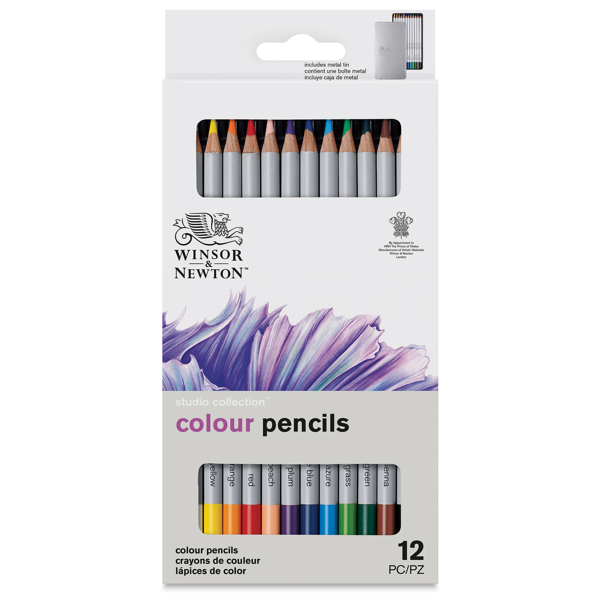 Boîte métal de 48 Crayons de couleurs WINSOR & NEWTON Studio