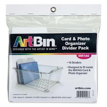 Open in modal - ArtBin Card and Photo Organizer Dividers - Pkg of 16 (front of package)