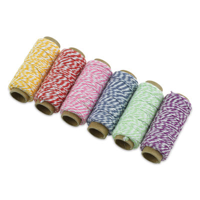 Hemptique Bakers Twine - Rainbow, Pkg of 6, outside of the packaging