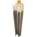 Princeton Real Value Brush Set - Golden Taklon, Short Handle, of 7