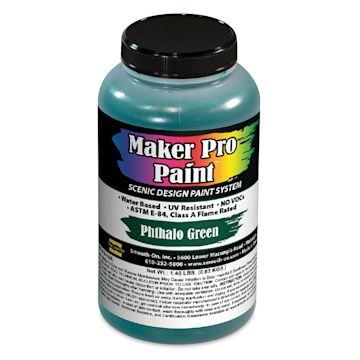 Open in modal - Smooth-On Maker Pro Acrylic-Urethane Paint - Phthalo Green, 16 oz